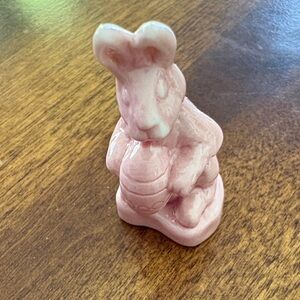 Vintage Wade Pink Porcelain Bunny Figurine
